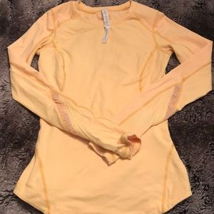 Size 2 yellow lululemon long sleeve top